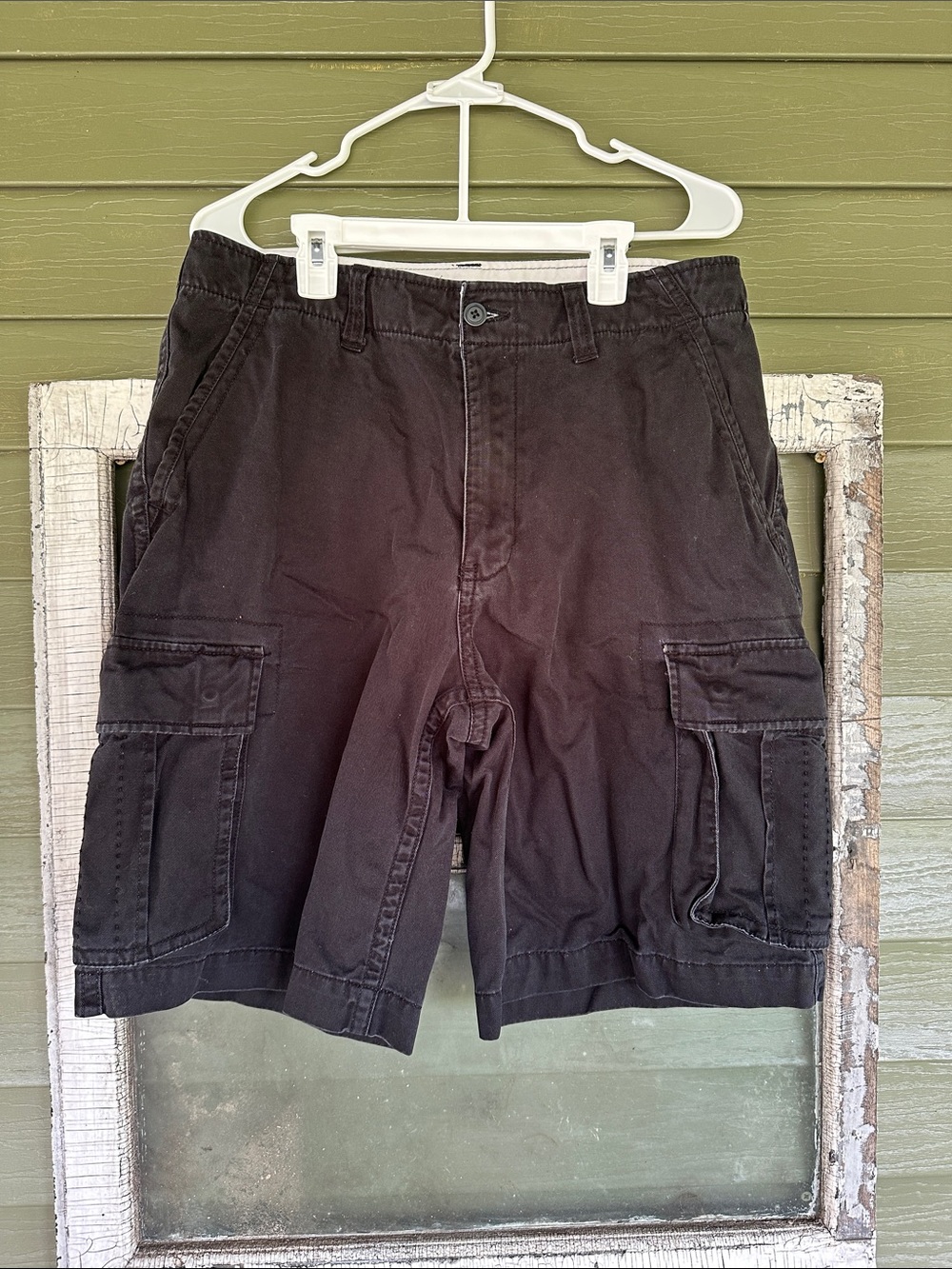 Faded Glory Black Cargo Shorts